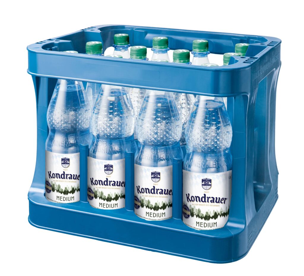 Mineralwasser "Medium" 1,0 l PET-Mehrwegflasche (Kasten)